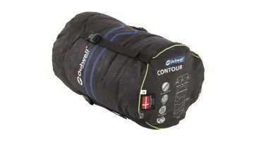 Outwell Contour Lux Deep Blue Yazlık ve Kışlık Taraflı -19°C 1700gr Geniş Uyku Tulumu Sağ Fermuar