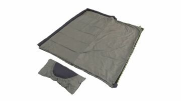 Outwell Contour Lux Deep Blue Yazlık ve Kışlık Taraflı -19°C 1700gr Geniş Uyku Tulumu Sağ Fermuar