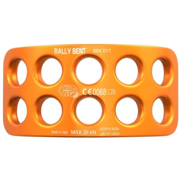 KONG Rally Bent – 10 Delikli Eğilimli Yüzey Sürtünme Engelleyici İp Koruyuculu İp Dağıtım Plakası – CEN TS 16415 | UIAA