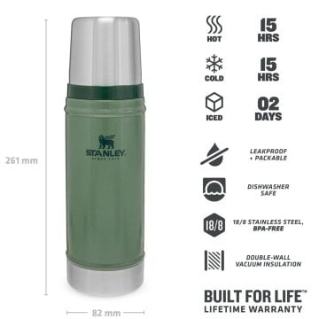 Stanley Klasik Vakumlu Termos 0.47 Lt Yeşil