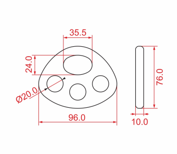 KONG 3RIG – 3 Delikli İp Dağıtım Plakası 36KN | CEN TS 16415 – EAC – UIAA 130 V1