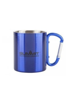 Summit Karabinalı Paslanmaz Çelik Kupa 300 ml. Çift Cidarlı Blue Blue