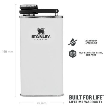 Stanley Klasik Paslanmaz Çelik Cep Matarası 0.23 Lt- Beyaz