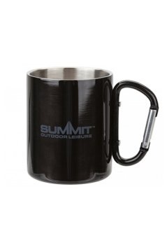 Summit Karabinalı Paslanmaz Çelik Kupa 300 ml. Çift Cidarlı Black Black