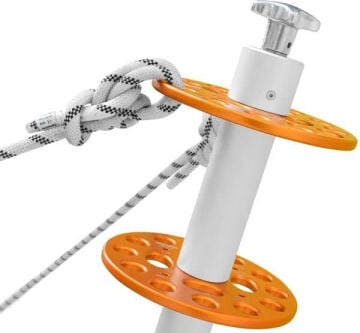 Kong Discorig Turuncu Çoklu Ankraj ve Dağıtım Plakası 6 Kullanıcılı Alüminyum EN 795/A CEN/TS 16415 UIAA 130 V1 864O18400KK
