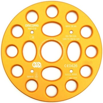 Kong Discorig Turuncu Çoklu Ankraj ve Dağıtım Plakası 6 Kullanıcılı Alüminyum EN 795/A CEN/TS 16415 UIAA 130 V1 864O18400KK