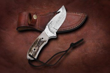Bora DMS-B 602 Damascus Çelik, Boynuz Saplı Bıçak