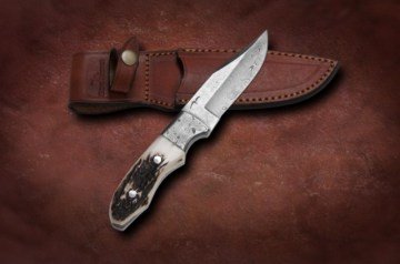 Bora DMS-B 603 Damascus Çelik, Boynuz Saplı Bıçak