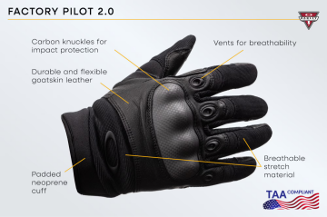 Oakley Factory Pilot 2.0 Glove TAA Compliant Black Taktik Eldiven FOS900167-001