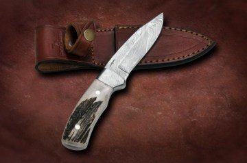 Bora DMS-B 607 Damascus Çelik, Boynuz Saplı Bıçak