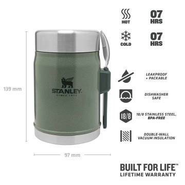 Stanley Klasik Paslanmaz Çelik Yemek Termosu Kaşıklı 0,40 LT 0,40 LT - Yeşil