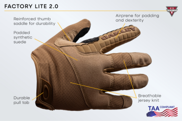 Oakley Factory Lite 2.0 Glove Coyote Taktik Eldiven FOS900406-86W