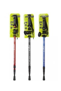 Summit Anti Shock Trekking Pole 3 Parçalı Anti Şok Trekking Batonu Black