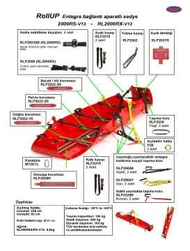 KOHLBRAT & BUNZ (K&B) RL2000 RollUP Konik Kurtarma Sedyesi (Entegre Bağlantı Aparatlı)