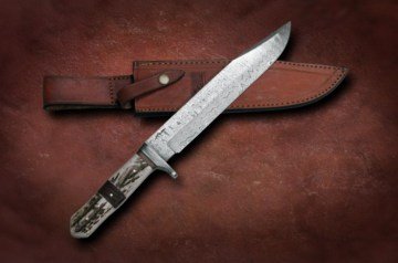 Bora DMS-B 613 Damascus Çelik, Boynuz Saplı Bıçak