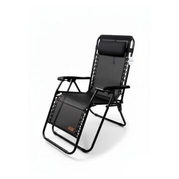 Madfox EasyRest Katlanır Şezlong Sandalye Siyah MZ