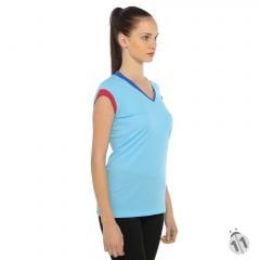 Gore-Tex Bayan Mavi ProDryFit Outdoor, Koşu, Fitness Tişört