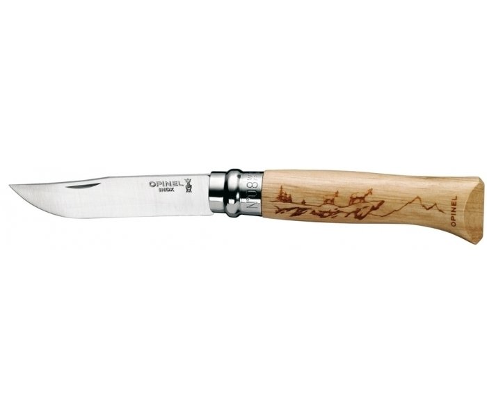 Opinel Inox Gürgen Saplı İşlemeli 8 No Çakı (001361)