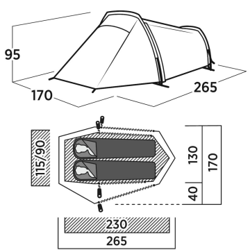 Easy Camp Sarek 2 Compact Blackroom 2 Kişilik Çadır