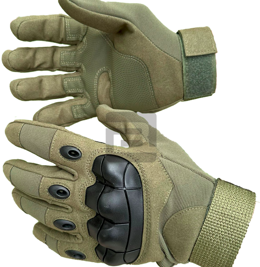 Bushlove Tactical Operatör Full Finger Uzun Taktik Eldiven Haki Yeşil
