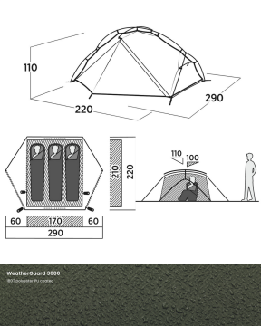 Easy Camp Rago 3 Ultralight 3 Kişilik Çadır