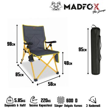 Madfox FlexLounge 3X Katlanabilir Kamp Sandalyesi MZ