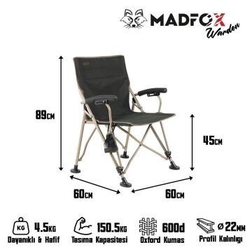 Madfox Warden Katlanır Kamp Sandalyesi MZ