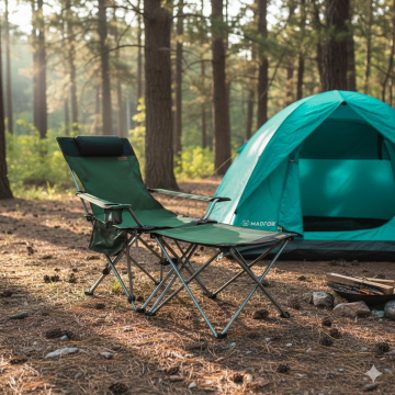 Madfox Prowler 3 Kademeli Yatabilen Kamp Sandalyesi Green/Black MZ