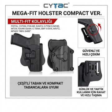 Cytac Mega Fit Compact Tabanca Kılıf