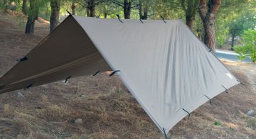 Bushlove Bushcraft Tarp Tente 3m*3m Coyote Brown Araç Yan Tente Gölgelik