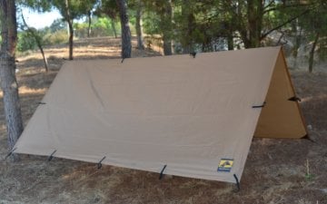Bushlove Bushcraft Tarp Tente 3m*3m Desert Çöl Rengi Araç Yan Tente Gölgelik