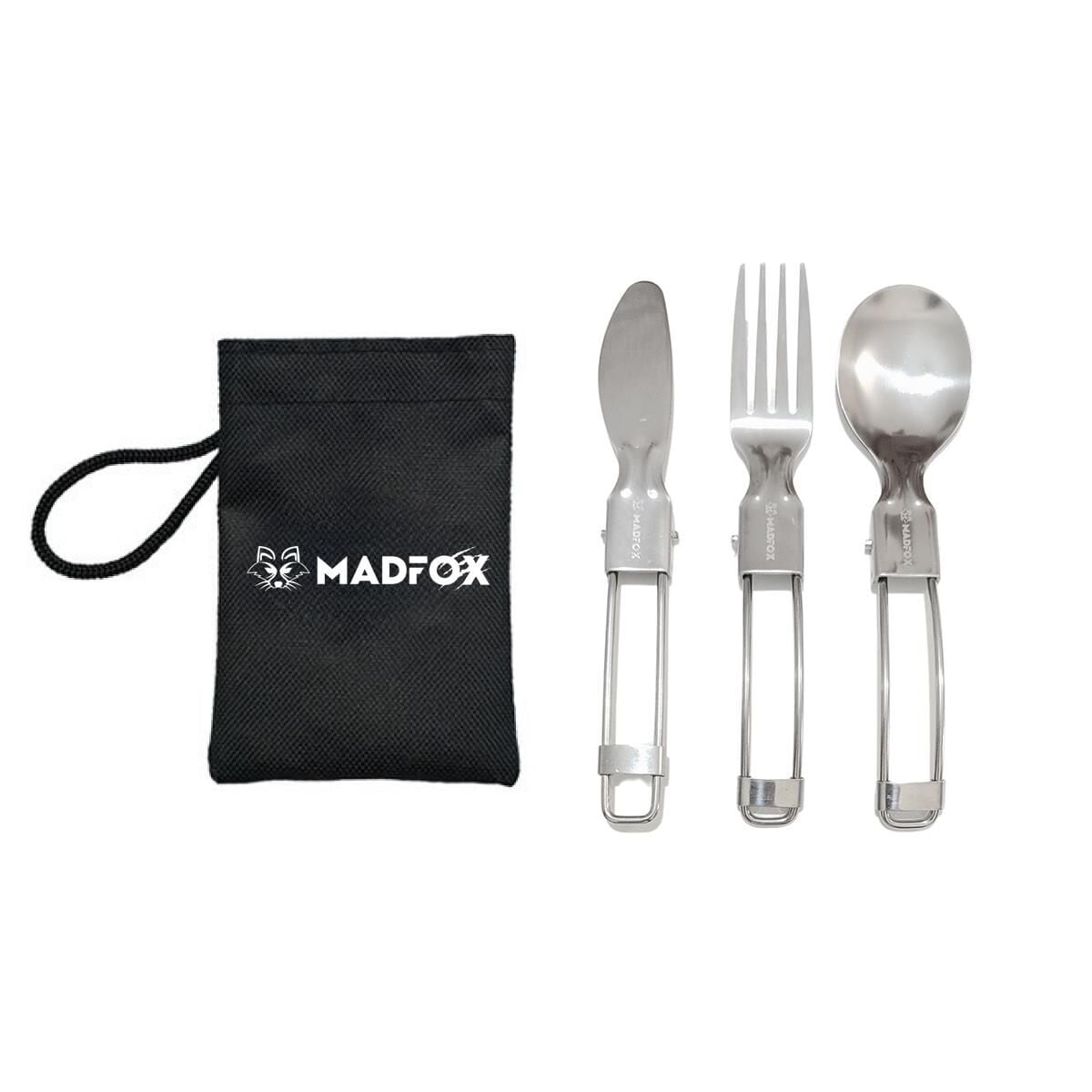 Madfox Heavy Duty 3IN1 Katlanır Çatal Kaşık Bıçak Seti MZ