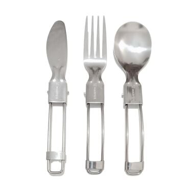 Madfox Heavy Duty 3IN1 Katlanır Çatal Kaşık Bıçak Seti MZ