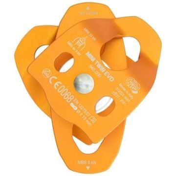 Kong Mini Twin Evo Turuncu Çift Makaralı Alüminyum Makara EN 12278 32 kN 94500OP00KK