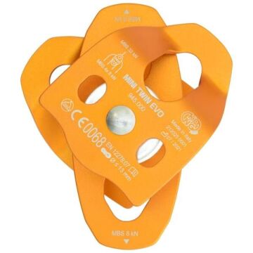 Kong Mini Twin Evo Turuncu Çift Makaralı Alüminyum Makara EN 12278 32 kN 94500OP00KK