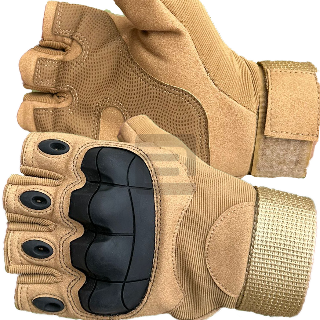 Bushlove Tactical Operatör Half Finger Yarım Taktik Eldiven Desert Bej
