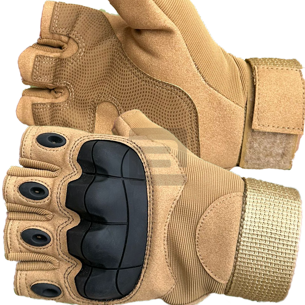 Bushlove Tactical Operatör Half Finger Yarım Taktik Eldiven Desert Bej