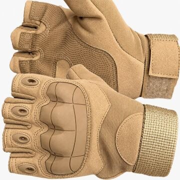Bushlove Tactical Operatör Half Finger Yarım Taktik Eldiven Desert Bej
