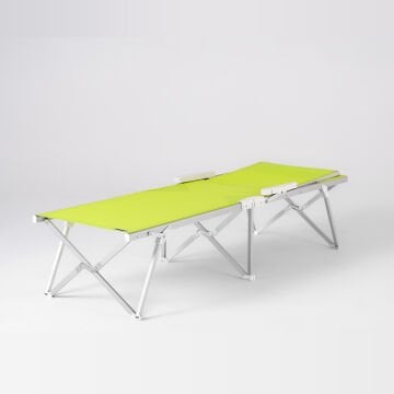 Foldzen Alüminyum Katlanabilir Şezlong Kampet (Çantalı Yeni Versiyon) Yeşil