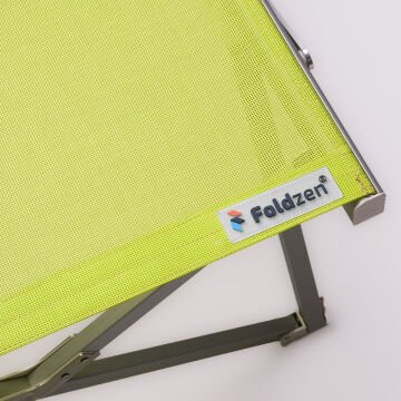 Foldzen Alüminyum Katlanabilir Şezlong Kampet (Çantalı Yeni Versiyon) Yeşil