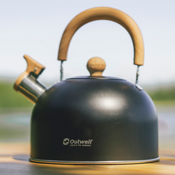 Outwell Tea Break Kettle Lux 2.2 Litre L Black Düdüklü Çaydanlık Demlik