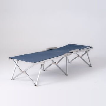 Foldzen Alüminyum Katlanabilir Şezlong Kampet (Çantalı Yeni Versiyon) Lacivert