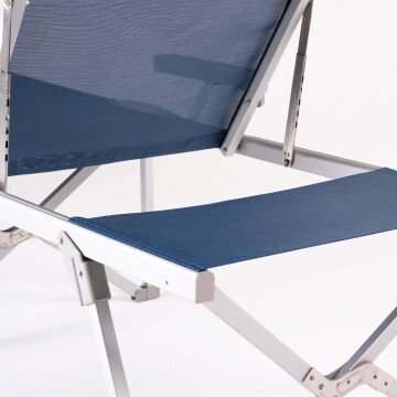 Foldzen Alüminyum Katlanabilir Şezlong Kampet (Çantalı Yeni Versiyon) Lacivert