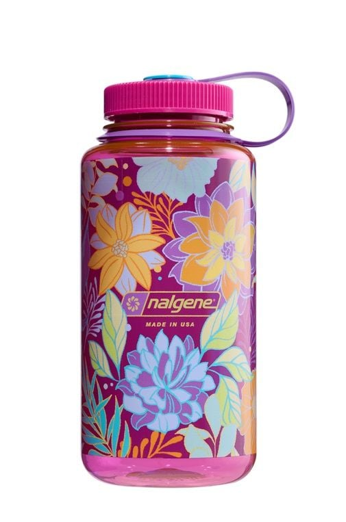 Nalgene 32oz WM Magenta w/Botanical Florals Suluk