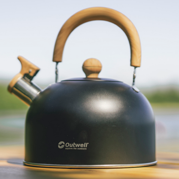 Outwell Tea Break Kettle Lux 1.8 Litre M Black Düdüklü Çaydanlık Demlik