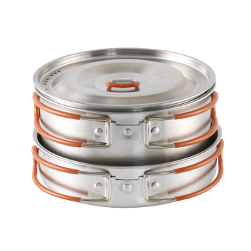 Easy Camp Moss Tour Cook Set XL Paslanmaz Tencere Tava Çelik Kamp Yemek Seti