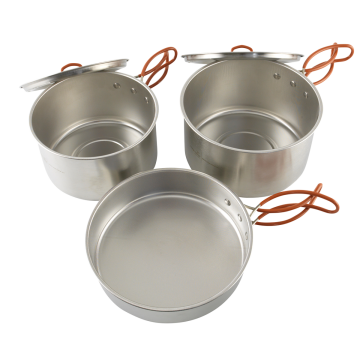 Easy Camp Moss Tour Cook Set XL Paslanmaz Tencere Tava Çelik Kamp Yemek Seti