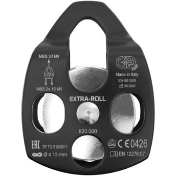Kong Extra Roll Tactical Siyah Tek Makaralı Alüminyum Makara EN 12278 13 mm Halat 82000NP00KK