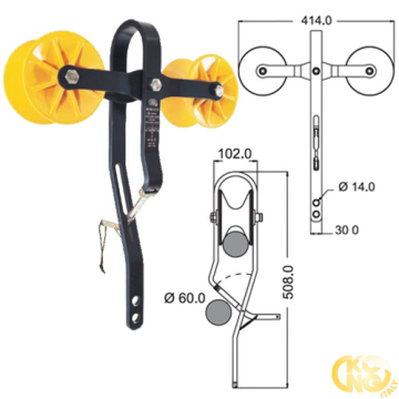 KONG Double Rolley Çiftli Tandem 25 kN Teleferik Tahliye Makarası – EN 12278 | UIAA 83302NP00KK