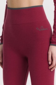 Woolona Seamless Yün Bianca Yüksek Bel Tayt Mürdüm